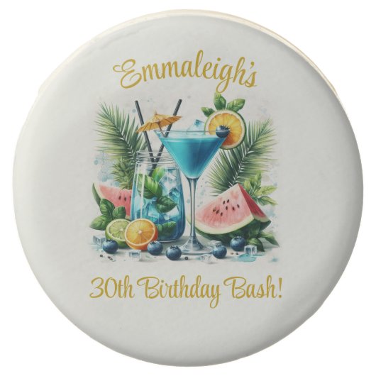 Elegant Blueberry Brunch 30th Birthday Celebration Chocolate Covered Oreo (Front)