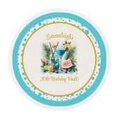 Elegant Blueberry Brunch 30th Birthday Celebration Edible Frosting Rounds (Front)
