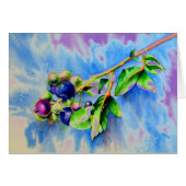 Elegant blueberry watercolor painting (Front Horizontal)
