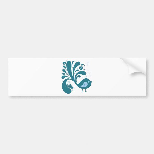 elegant bluebird bumper sticker (Front)