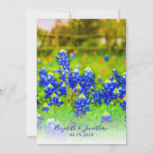Elegant Bluebonnets Floral Photo Bridal Shower Invitation (Back)