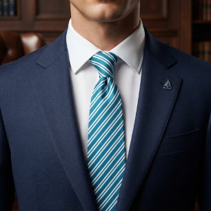 Elegant Bluish White Neck Tie