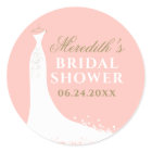 Elegant Blush and Gold Wedding Gown Bridal Shower