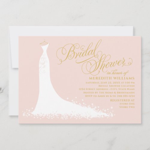 Bridal Shower Invitation | Elegant Wedding Gown