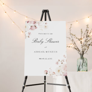 Elegant Blush Baby Shower Welcome Sign Foam Board