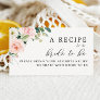 Elegant Blush Bridal Shower Share A Recipe  Enclosure Card