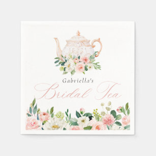 Elegant Blush Bridal Tea Bridal Shower Napkins