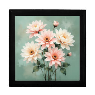 Elegant Blush Chrysanthemum Art Gift Box