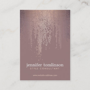 Elegant Blush Confetti Rain Pattern Business Card