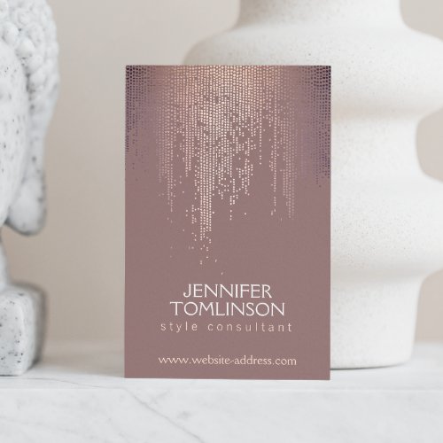 Elegant Blush Confetti Rain Pattern Business Card