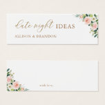 Elegant Blush Date Night Ideas Wedding Shower Card<br><div class="desc">Elegant Blush Date Night Ideas Wedding Shower Card</div>