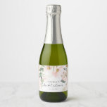 Elegant Blush Floral Bridal Shower Favors Sparkling Wine Label<br><div class="desc">This beautiful design features a bouquet of beautiful blush florals and a modern script (editable color) font. See the entire collection for more matching items! Watch our video on 'How to Edit in Zazzle' at YouTube.com/CreativeUnionDesign</div>
