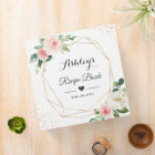 Elegant Blush Floral Bridal Shower Recipe Book