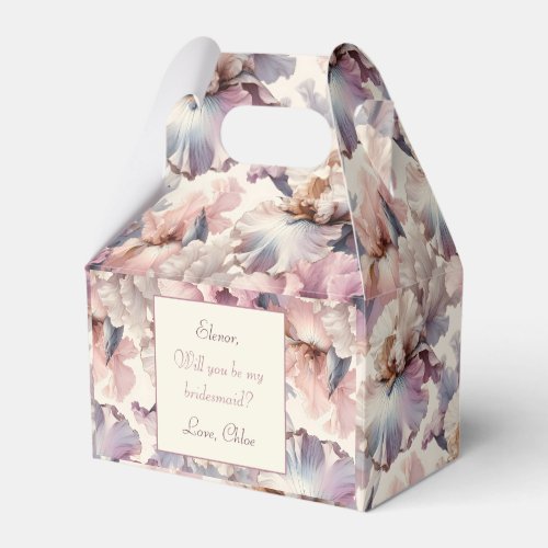 Elegant Blush Floral Custom Bridesmaid Proposal  Favor Boxes