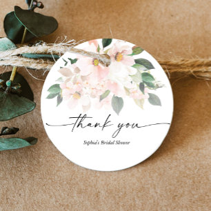 Elegant Blush Floral Dress Bridal Shower Favor Gif Favor Tags