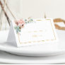 Elegant Blush Floral | Folded Place Card