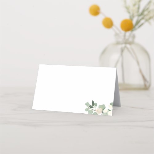 Elegant Blush Floral Folded Place Cards