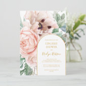 Elegant Blush Floral Garden | Lingerie Shower Invitation (Standing Front)