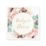 Elegant Blush Floral Garden | Wedding Napkins