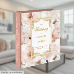 Elegant blush floral gold wedding memory album 3 ring binder<br><div class="desc">✅ For matching items search 193W in my collections ✅ Capture every special memory of your big day with our Wedding Ring Binder and Album Collection, featuring elegant dusty blue and pastel blue watercolor flowers accented by shimmering gold glitter ovals. Perfect for a modern, boho, or romantic wedding theme, these...</div>