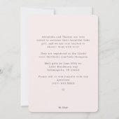 Elegant Blush Floral Greenery Baby Shower By Mail Invitation 