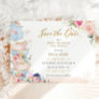 Elegant Blush Floral High Tea Party Baby Shower Save The Date