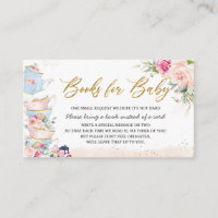 Elegant Blush Floral High Tea Party Books for Baby
