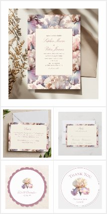 Elegant Blush Floral Modern Chic Stylish Wedding 