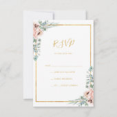Elegant Blush Floral | Pastel RSVP Card (Front)