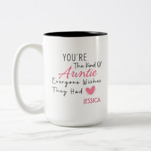 Elegant Blush Floral Personalized Auntie Gift Mug