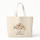 Elegant Blush Floral Wedding Bridesmaid Bags