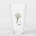 Elegant Blush Floral Wedding Custom Glass