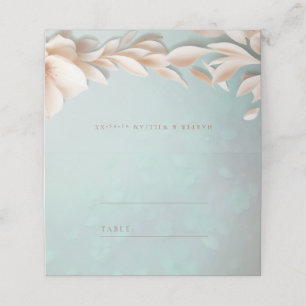 Elegant blush floral wedding place card