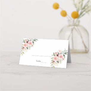 Elegant Blush Floral Wedding Place Cards