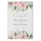 Elegant Blush Floral Wedding Welcome Sign