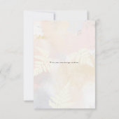 Elegant Blush Flower Bridal Shower Thank You Card (Back)