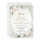 Elegant blush flowers eucalyptus gold Open House