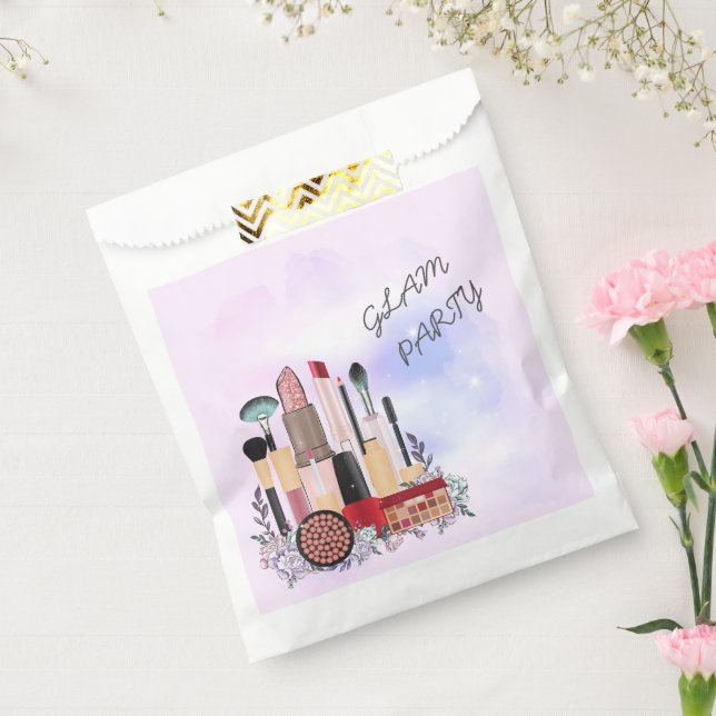 Elegant Blush Girly Pink Makeup Artist Glamour Favor Bag (Sealed)