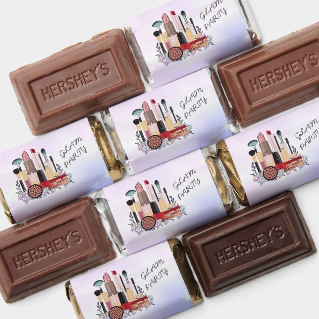 Elegant Blush Girly Pink Makeup Artist Glamour Hershey's Miniatures (Assorted)
