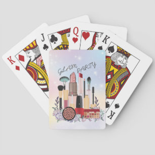 Elegant Blush Girly Pink Makeup Artist Glamour Poker Cards