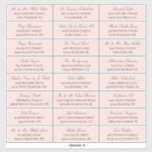 Elegant Blush Gray Script 24 Wedding Guest Address Sticker<br><div class="desc">24 wedding guest address labels for sending out your invitations with dark gray elegant text against blush pink. Add the names in a beautiful,  classic script and the address in an elegant timeless font.</div>