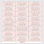 Elegant Blush Gray Script 24 Wedding Guest Address Sticker<br><div class="desc">24 wedding guest address labels for sending out your invitations with dark gray elegant text against blush pink. Add the names in a beautiful,  classic script and the address in an elegant timeless font.</div>