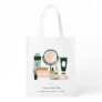 Elegant Blush Green Makeup Artist Cosmologist Grocery Bag
