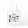 Elegant Blush Grey Makeup Artist Cosmologist Grocery Bag