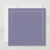 Elegant Blush Lavender Purple Floral Gold Wedding Invitation (Back)
