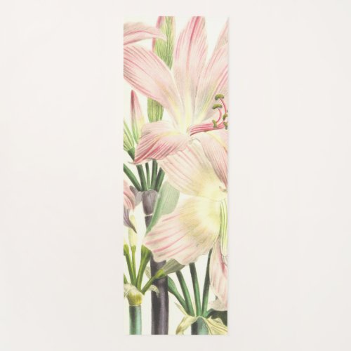 Elegant Blush Lilies Yoga Mat