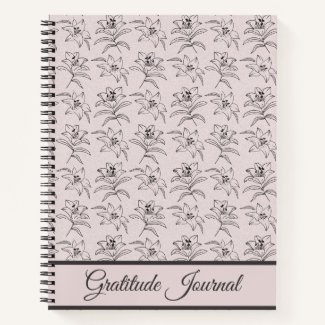 Elegant Blush Lily of the Valley Gratitude Journal