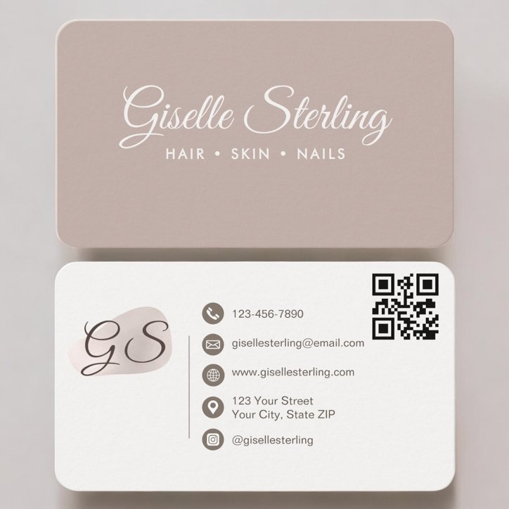 Elegant Blush Mauve Professional Business Card