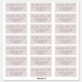 Elegant Blush Mauve Wedding Guest Address Labels (Sheet)