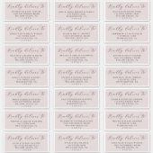 Elegant Blush Mauve Wedding Guest Address Labels (Front)